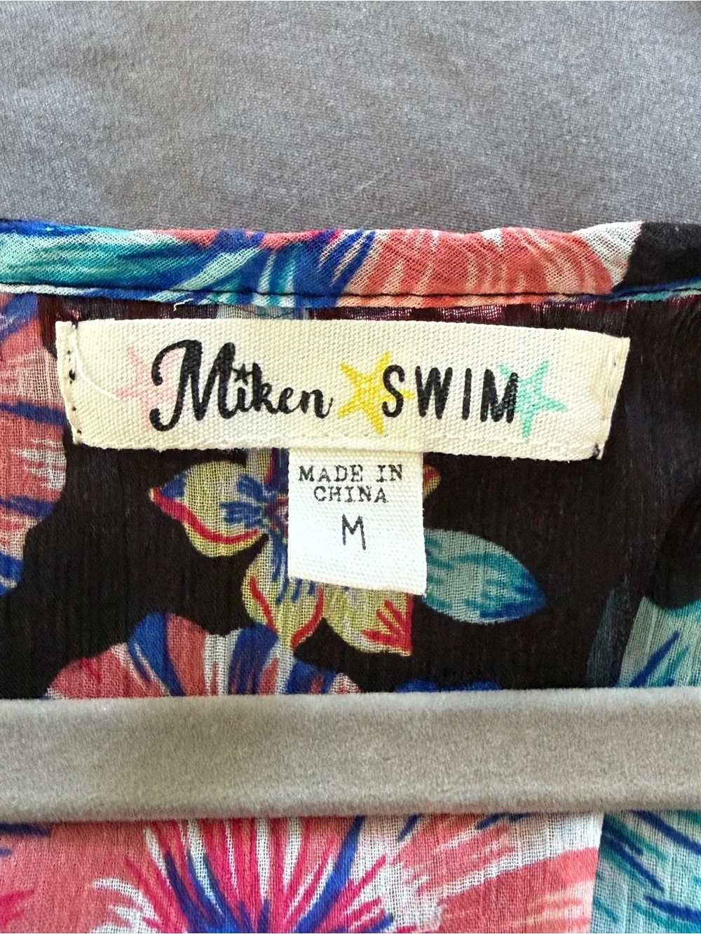 Miken Swim Floral V-Neck Cover Up